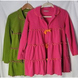 Jelly the Pug- Button Up Fleece Ruffle Coat- Bundle of 2 - size 12